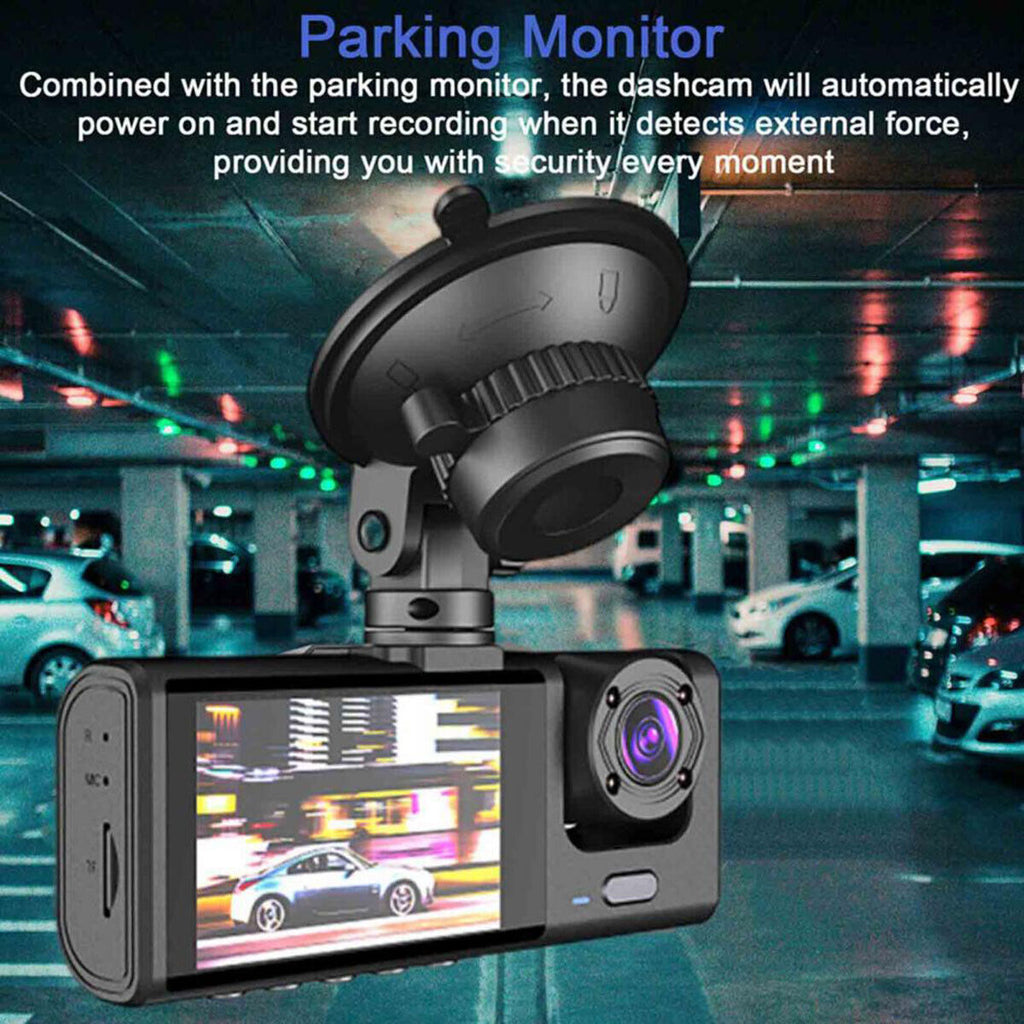1080P Dual Lens Front And Rear Camera Video Car Dash Cam Recorder G Sensor DVR