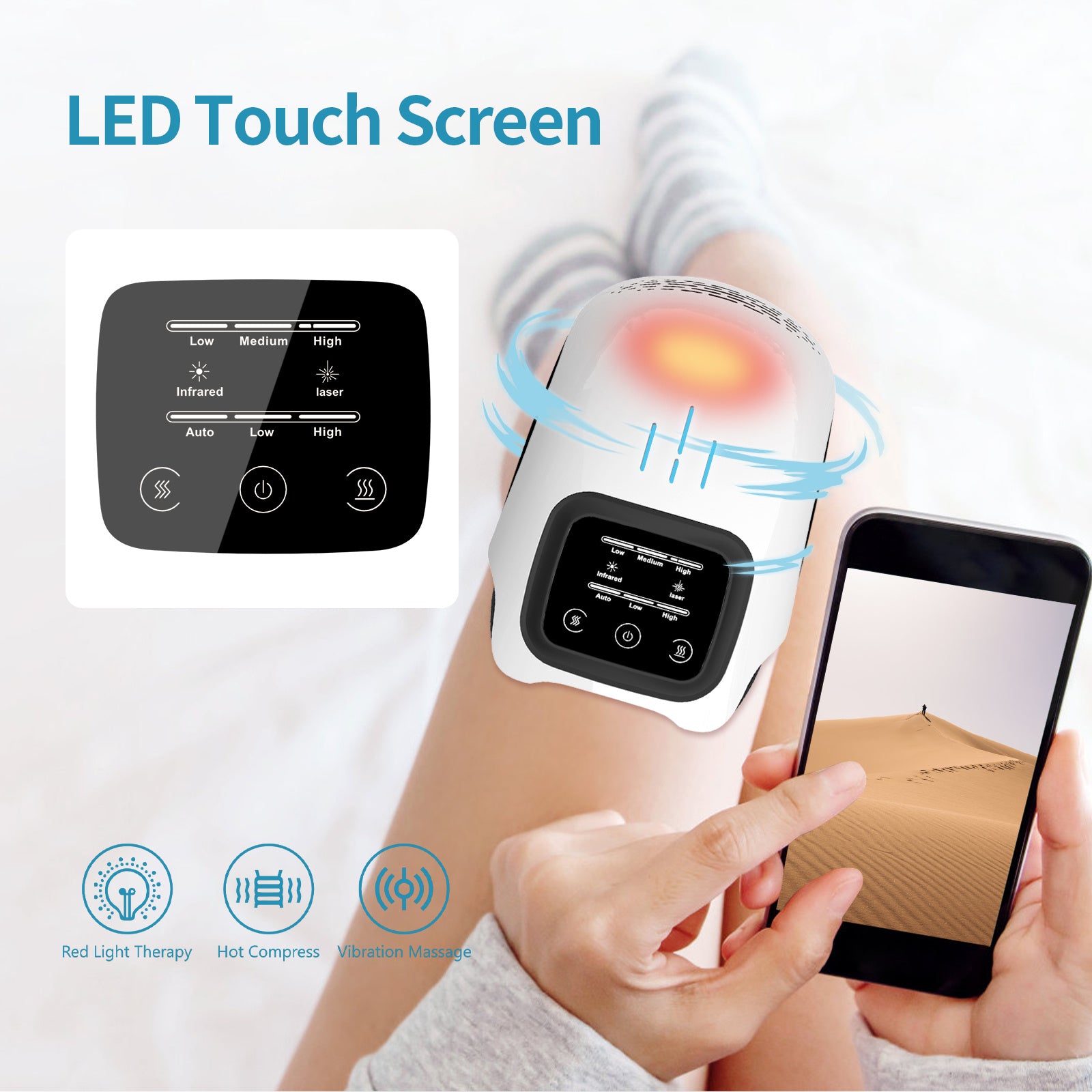 Smart Red-Light Knee Massager