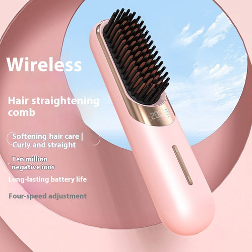 2 in 1 Negative Ion Hair Cordless Straightener Comb