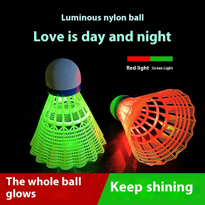 LED Colourful Luminous Badminton Racket and Shuttlecock Set.