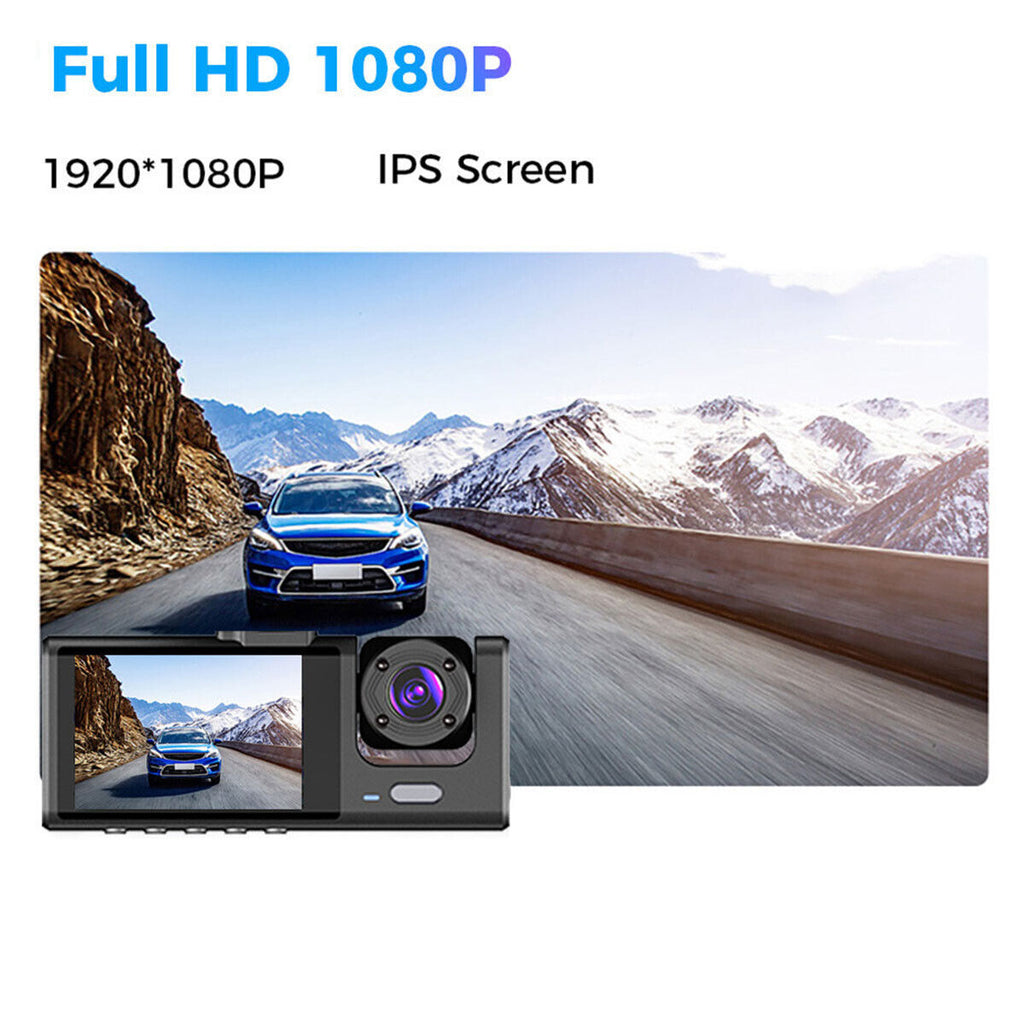 1080P Dual Lens Front And Rear Camera Video Car Dash Cam Recorder G Sensor DVR