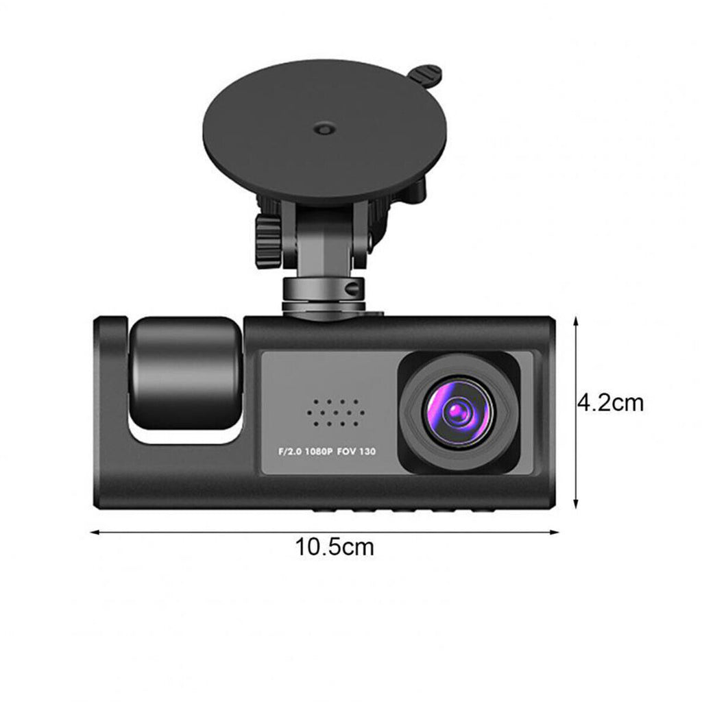 1080P Dual Lens Front And Rear Camera Video Car Dash Cam Recorder G Sensor DVR