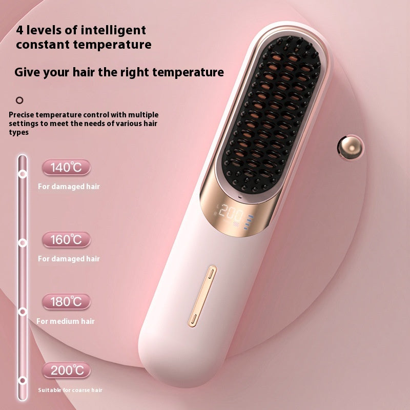 2 in 1 Negative Ion Hair Cordless Straightener Comb