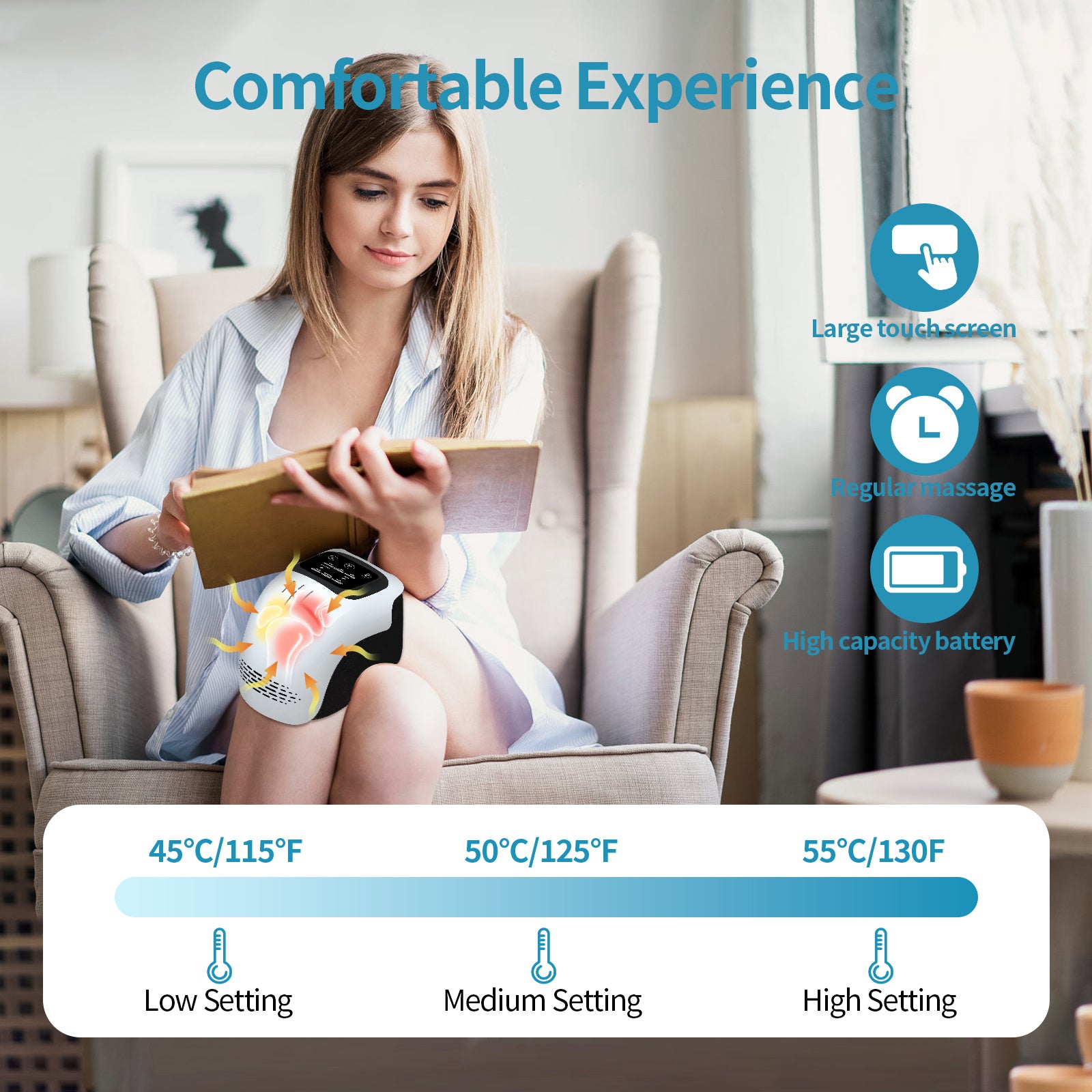 Smart Red-Light Knee Massager
